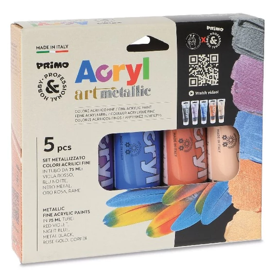 Akrilfesték készlet PRIMO neon 5x75 ml