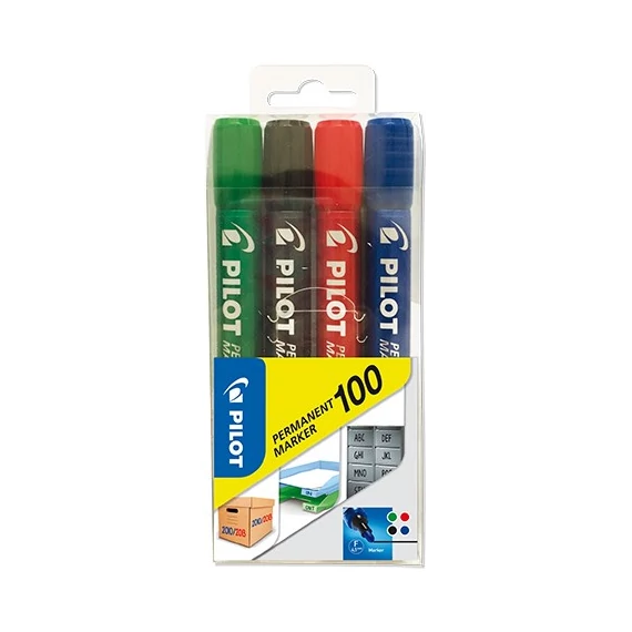 Alkoholos marker PILOT 4 darabos