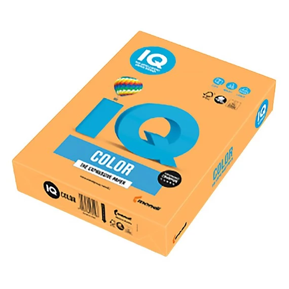 Fénymásolópapír színes IQ Color A/4 80 g neon narancs NEOOR 500 ív/csomag