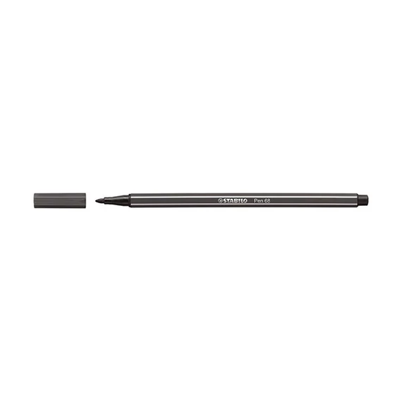 Filctoll STABILO Pen 68 szürkés fekete