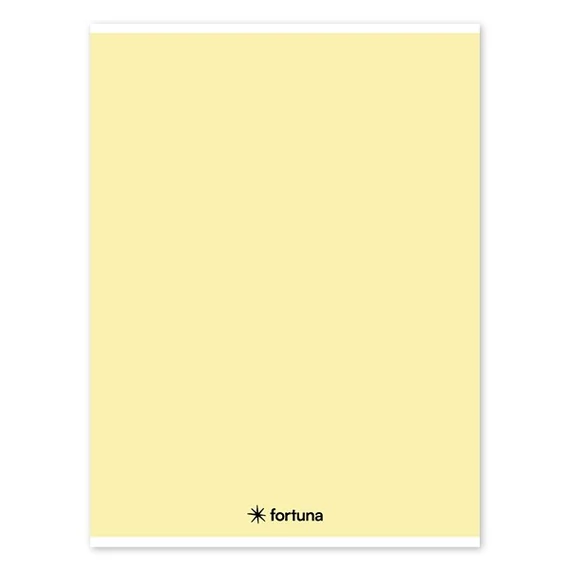 Füzet vonalas FORTUNA Monocolor A/4 32 lapos pasztell sárga