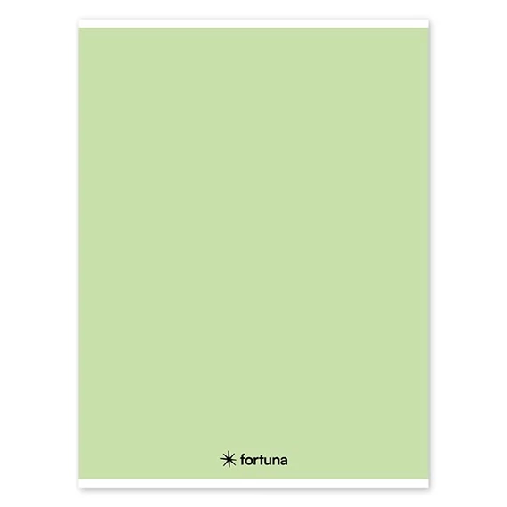 Füzet vonalas FORTUNA Monocolor A/4 32 lapos pasztell zöld