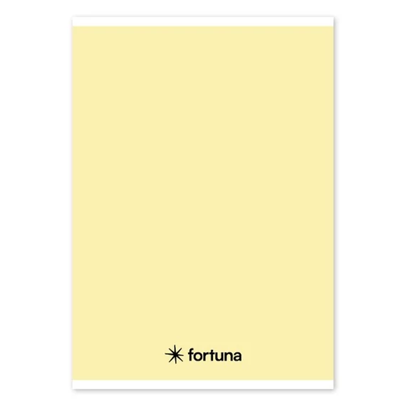 Füzet vonalas FORTUNA Monocolor A/5 32 lapos pasztell sárga