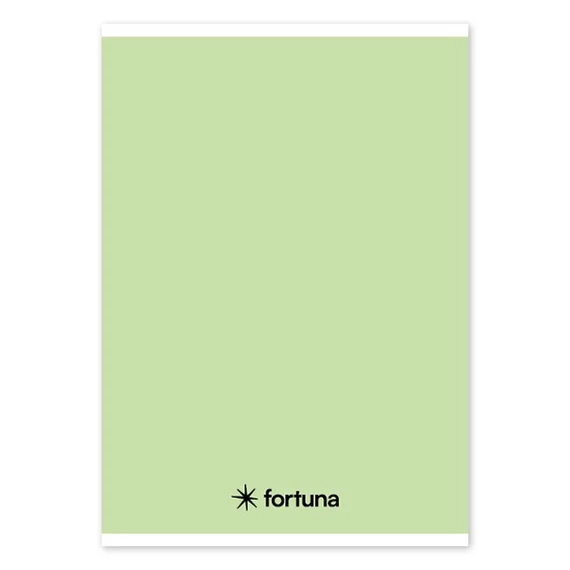 Füzet vonalas FORTUNA Monocolor A/5 32 lapos pasztell zöld