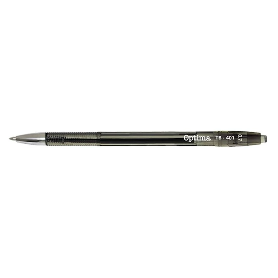Golyóstoll OPTIMA nyomógombos TB 401 0,7 mm fekete