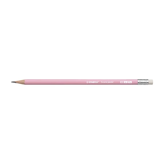 Grafitceruza STABILO Swano Pastel HB hatszögletű radíros pink