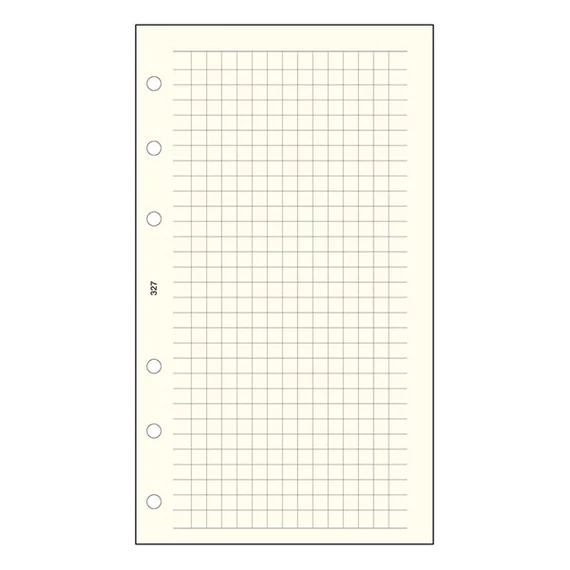 Gyűrűs kalendárium betét SATURNUS S327 négyzethálós jegyzetlap sárga lapos