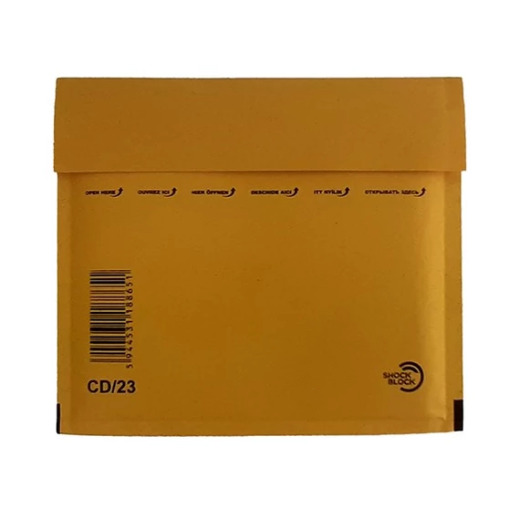 Légpárnás tasak CD szilikonos barna 165x180mm