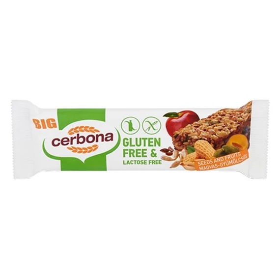 Müzliszelet CERBONA gluténmentes magvas-gyümölcsös 35 g