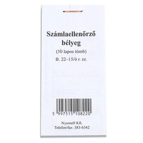 Nyomtatvány ellenőrző bélyeg