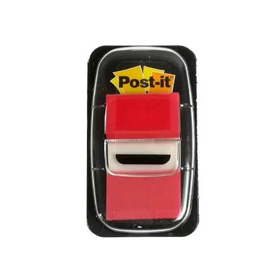 Oldaljelölő 3M Post-it 680-1 műanyag 25x43mm piros