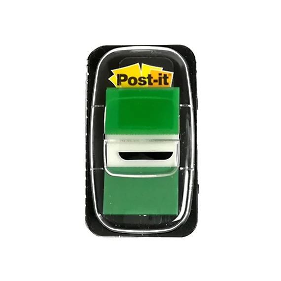 Oldaljelölő 3M Post-it 680-3 műanyag 25x43mm zöld