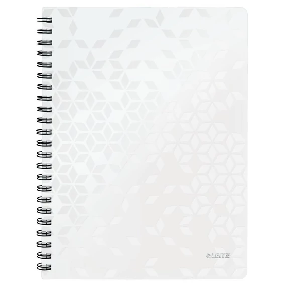 Spirálfüzet kockás LEITZ Wow A/4 80 lapos fehér