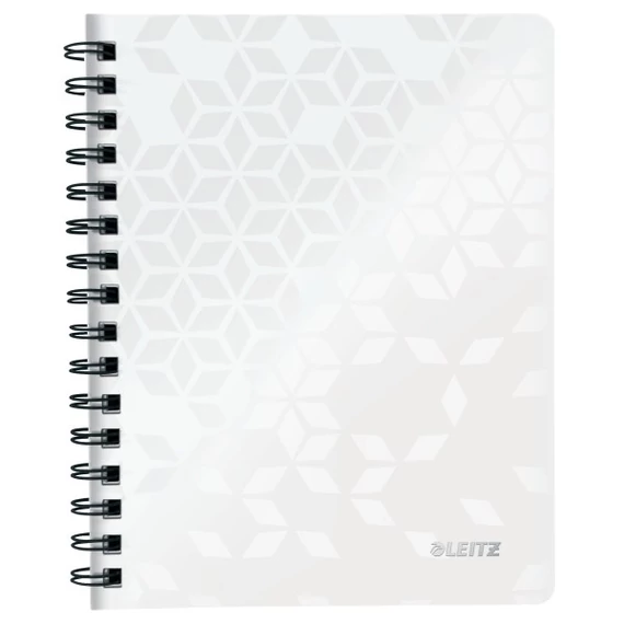 Spirálfüzet kockás LEITZ Wow A/5 80 lapos fehér