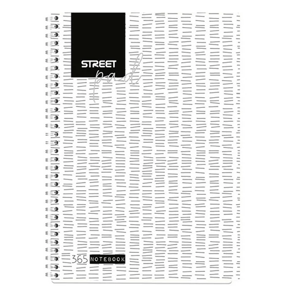 Spirálfüzet vonalas STREET Pad A/4 100 lapos fehér