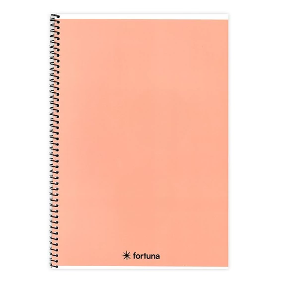 Spirálfüzet vonalas FORTUNA Monocolor A/4 70 lapos pasztell barack