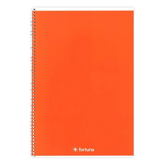 Spirálfüzet vonalas FORTUNA Monocolor A/5 70 lapos narancssárga