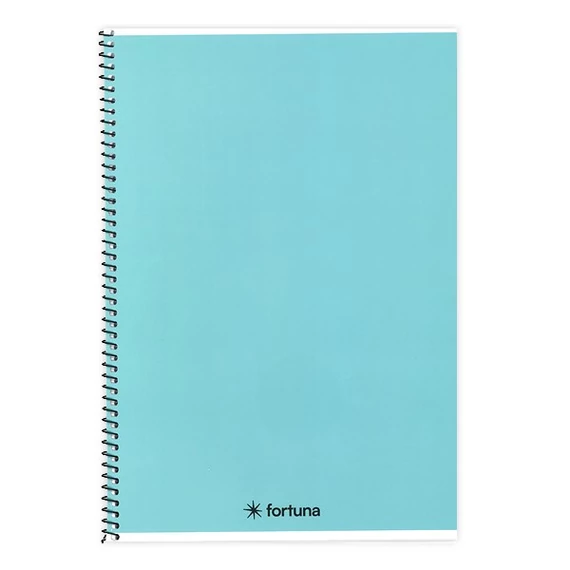 Spirálfüzet vonalas FORTUNA Monocolor A/5 70 lapos pasztell kék