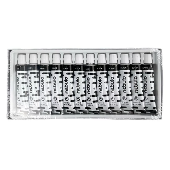 Tempera NEBULO fekete 12 ml 12 darabos
