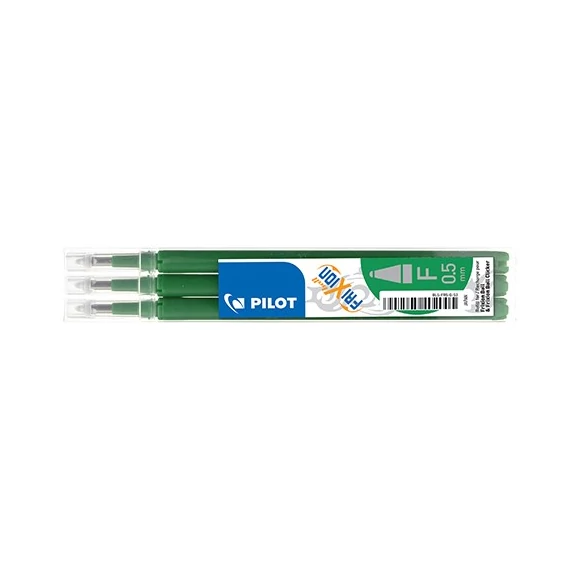 Tollbetét roller PILOT Frixion Clicker/Ball radírozható 0,25 mm zöld 3 darabos