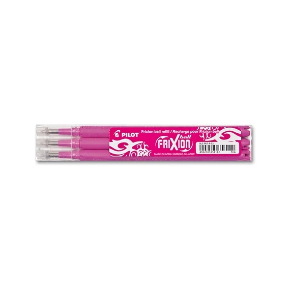 Tollbetét roller PILOT Frixion Clicker/Ball radírozható 0,35 mm rózsaszín 3 darabos