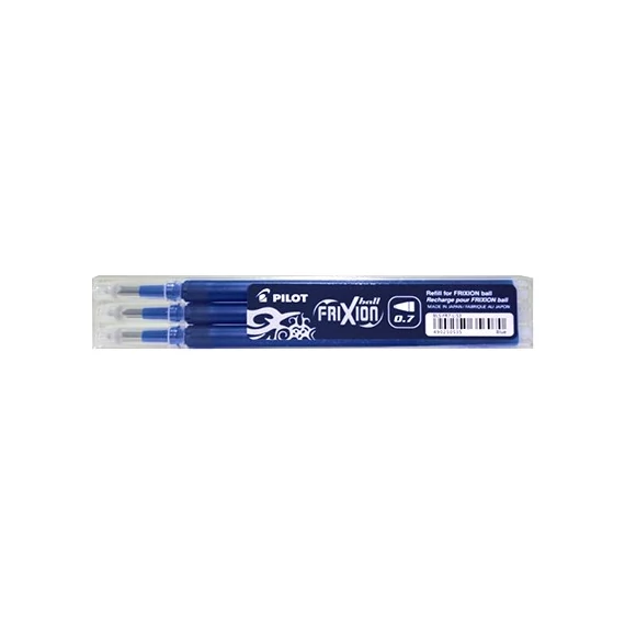Tollbetét roller PILOT Frixion Clicker/Ball radírozható 0,35 mm tintakék 3 darabos