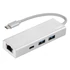 Kép 1/3 - Elosztó HUB HAMA USB Type-C + 2xUSB 3.1/LAN/USB Type-C