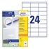 Kép 1/5 - Etikett AVERY 3422 70x35mm univerzális 2400 címke/doboz 100 ív/doboz