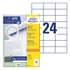 Kép 1/5 - Etikett AVERY 3474 70x37mm univerzális 2400 címke/doboz 100 ív/doboz