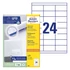 Kép 1/4 - Etikett AVERY 3664 70x33,8 mm fehér univerzális 2400 címke/doboz 100 ív/doboz