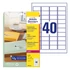 Kép 1/4 - Etikett AVERY L4770-25 45,7x25,4 mm átlátszó 1000 címke/doboz 25 ív/doboz