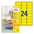 Kép 1/5 - Etikett AVERY L6035-20 63,5x33,9mm univerzális sárga 480 címke/doboz 20 ív/doboz