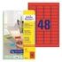 Kép 1/5 - Etikett AVERY L6038-20 45,7x21,2mm univerzális visszaszedhető piros 960 címke/doboz 20 ív/doboz