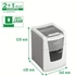 Kép 3/4 - Iratmegsemmisítő LEITZ IQ Autofeed smallOffice 100 P5 Pro mikrokonfetti 6 lap