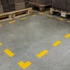 Kép 2/3 - Padlójelölő kereszt alakzat DURABLE öntapadós 150x150 mm sárga 10 darabos