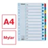 Kép 4/5 - Regiszter ESSELTE Mylar A/4 laminált karton Jan-Dec
