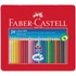 Kép 1/2 - Színes ceruza FABER-CASTELL Grip háromszögletű fémdobozos 24 darabos