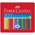 Kép 2/2 - Színes ceruza FABER-CASTELL Grip háromszögletű fémdobozos 24 darabos