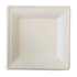 Kép 2/2 - Szögletes eldobható papírtányér  KOMP cukornád lebomló 20x20 cm natúr 50 darabos